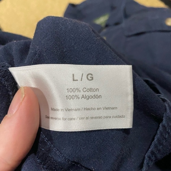 Eddie Bauer navy blue fisherman long sleeve button down large - Picture 3 of 4